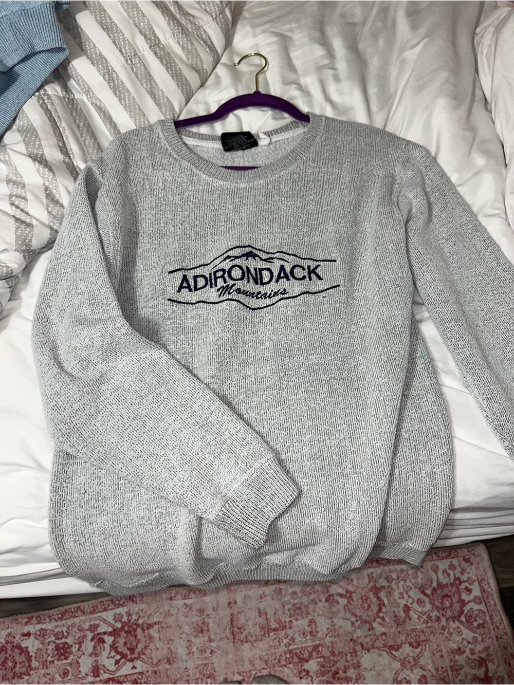 Gray Adirondack Logo Crewneck Sweater